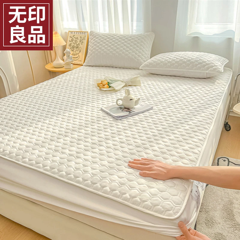 【无印良品】磨毛夹棉加厚床笠席梦思床罩保护罩床单全包床套罩