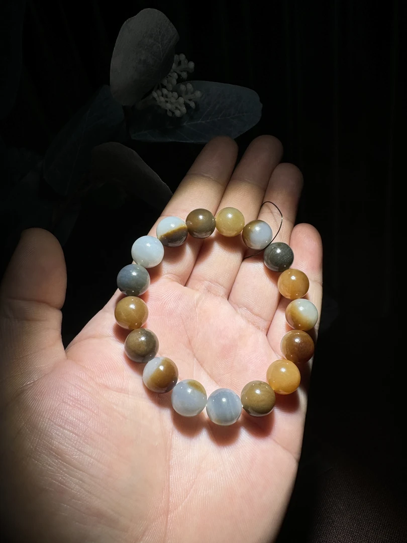 新疆和田玉若羌扶果岭楼兰三彩手串