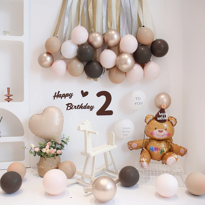 小红书同款ins宝宝生日场景快乐布置儿童1周岁装饰复古气球背景墙