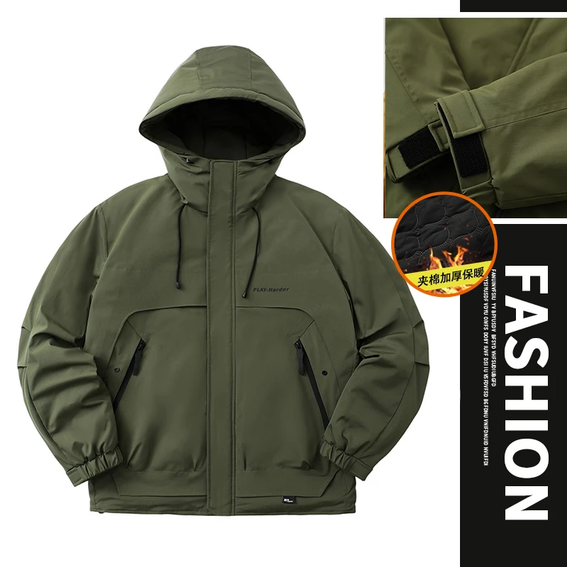 加棉三防男女同款户外潮流加厚秋冬户外防风连帽外套
