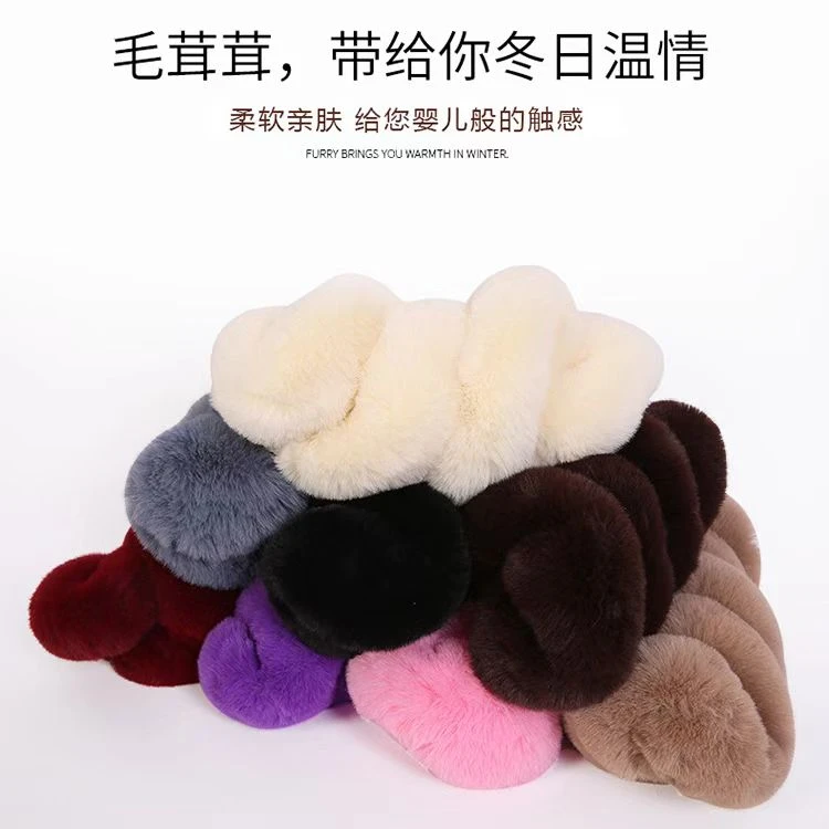 不掉毛2024新款方向盘套冬季通用型网红仿水貂毛保暖防滑汽车把套