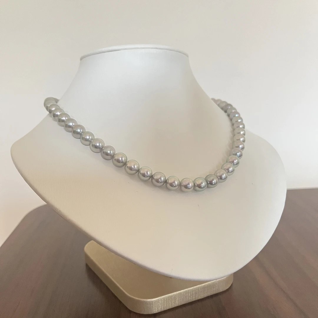 银蓝色串珠 akoya阿古屋海水珍珠  点位多规格