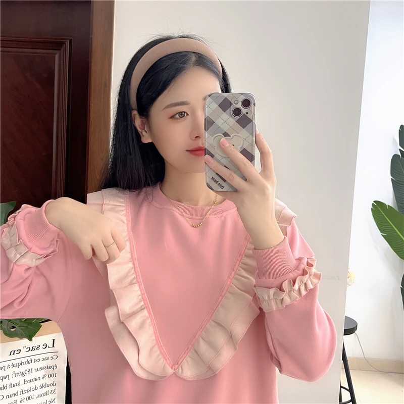 哺乳装春秋外出辣妈款产后哺乳衣外穿哺乳上衣月子服装宽松卫衣潮