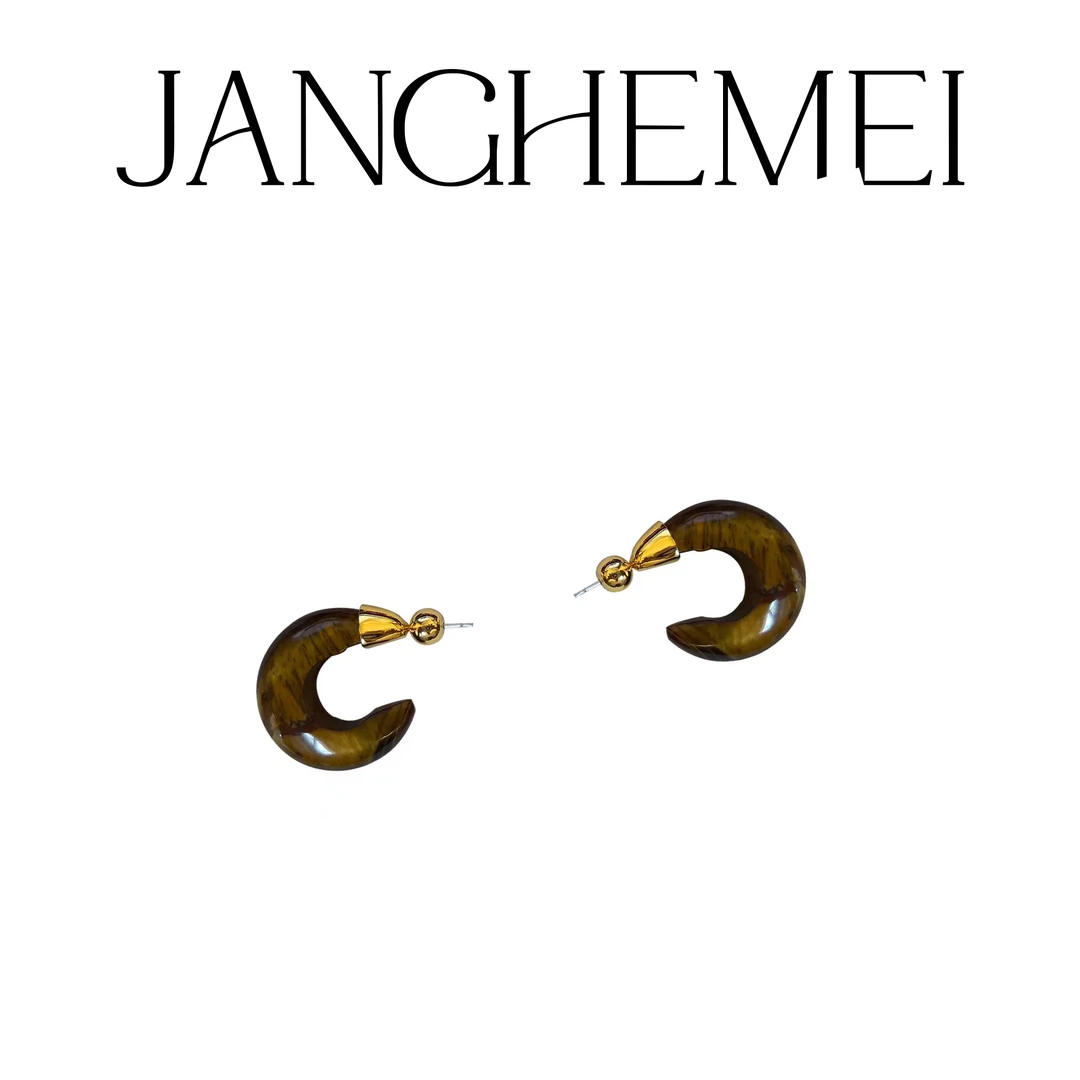非金属玻璃耳饰 JANGHEMEI【高级感C型耳环】设计感耳饰O21089M42