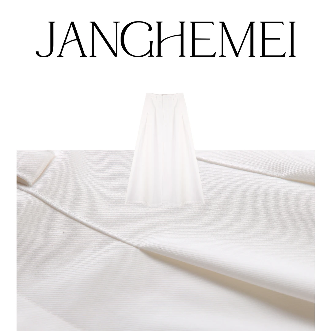 JANGHEMEI【高腰a字半身裙】尤莱特中长款休闲半裙 B12032M41