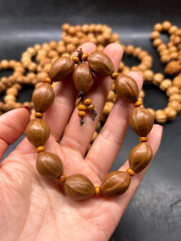 橄榄核原皮小尺寸素核小手串无雕刻手链