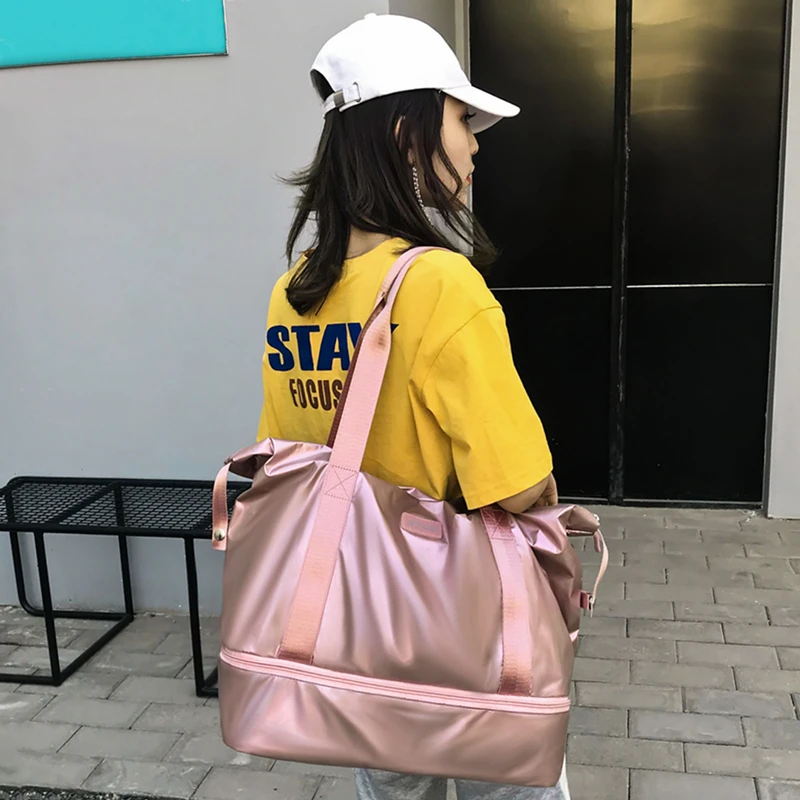旅行包大容量女短途健身包男出差折叠收纳袋轻便旅行袋手提行李包