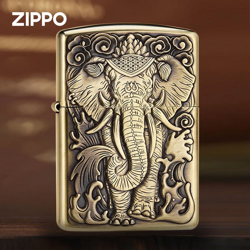 ZIPPO/之宝打火机【迈境优选】六牙神象3D浮雕盔甲男士送礼收藏DYJ1