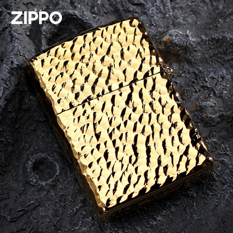 ZIPPO/之宝打火机【精选好物】168盔甲精雕陨石坑金色煤油送礼 DYJ1