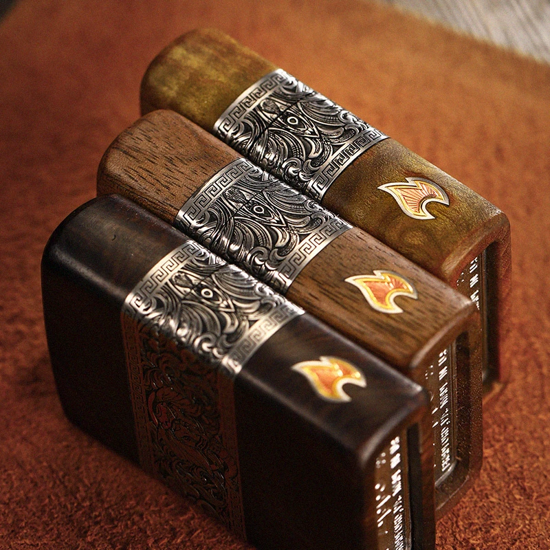 ZIPPO/之宝打火机【主播专属】正版木质套壳木纹吉象如意男高端PWJ1