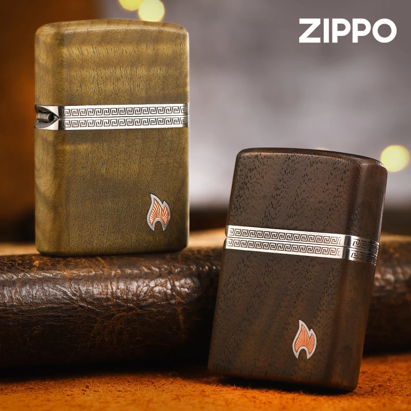 ZIPPO打火机【精选好物】 重甲套壳木质火焰标煤油防风男士DY9802TM