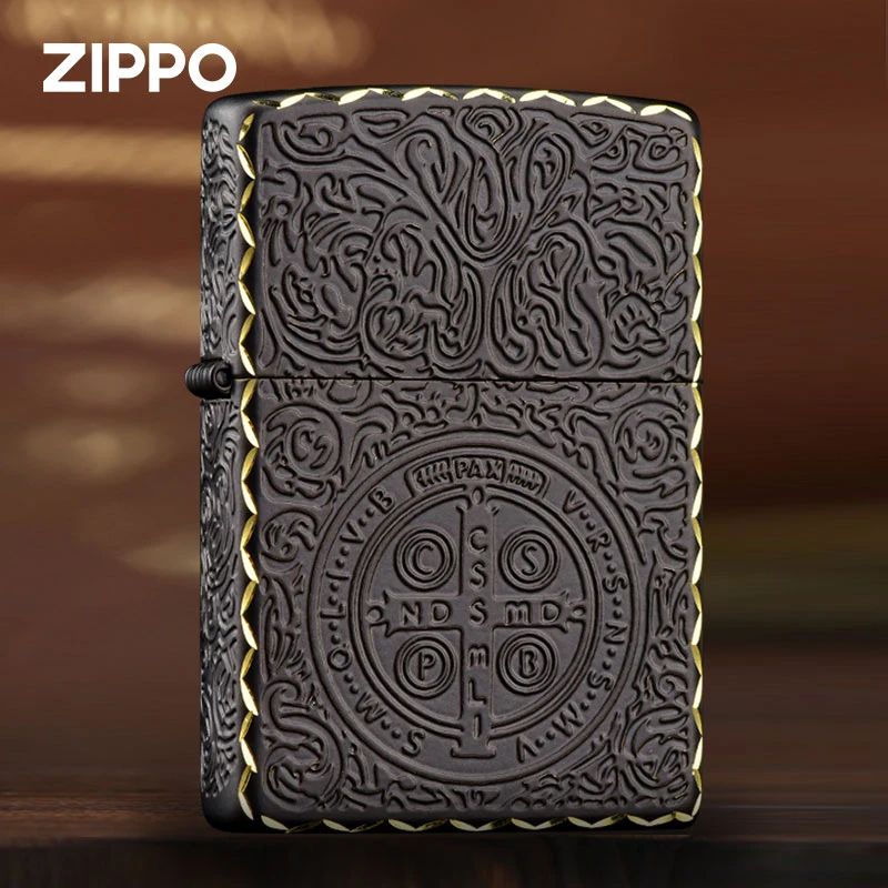 ZIPPO打火机【精选好物】咬边黑哑漆康斯坦丁男士 煤油防风DY9802ZB
