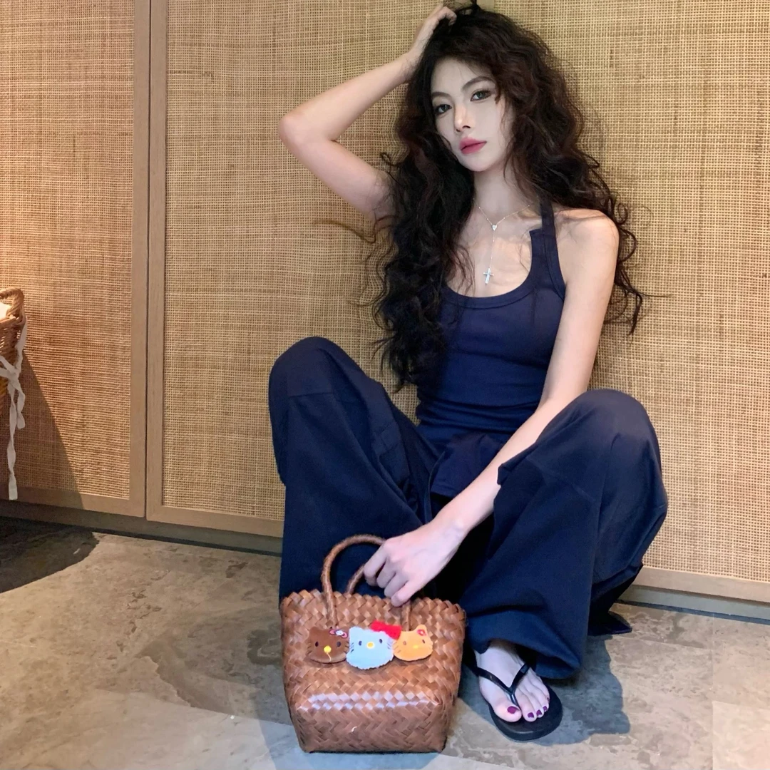 吊带小背心女夏季新款复古辣妹内搭美背纯欲风紧身短款上衣外穿潮