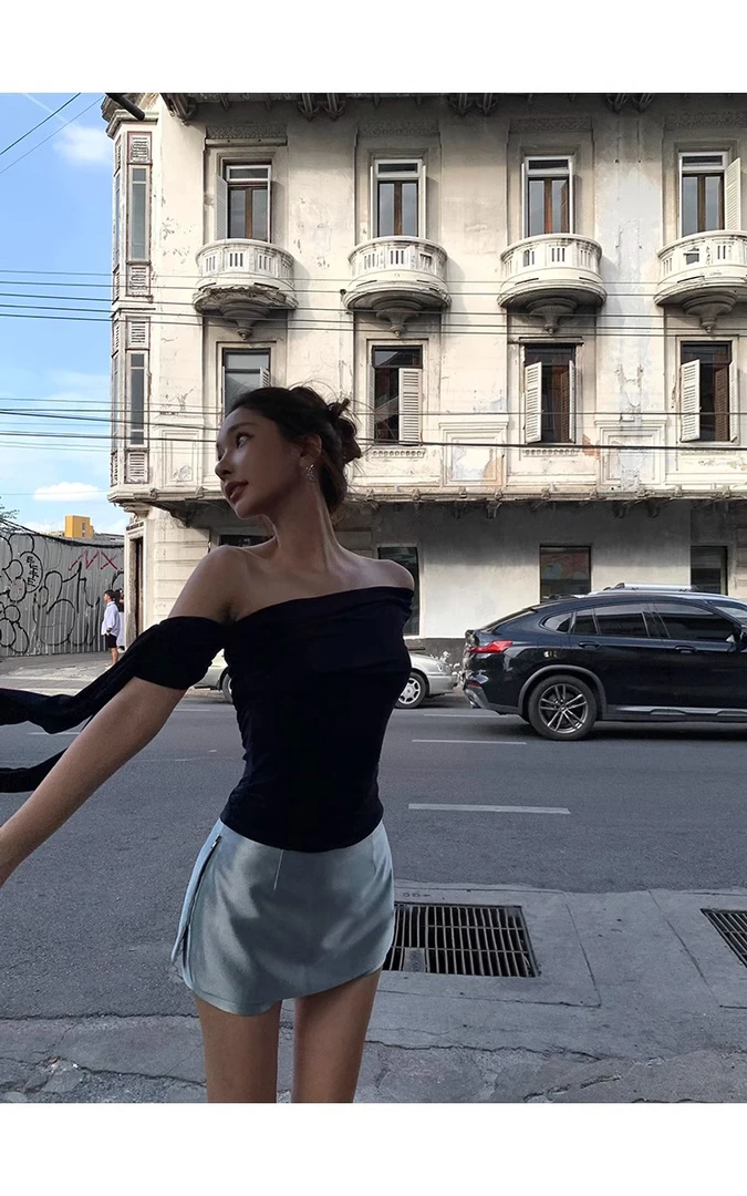 2025夏季新款不规则无袖背心吊带女背心打底时尚百搭裤裙性感女士