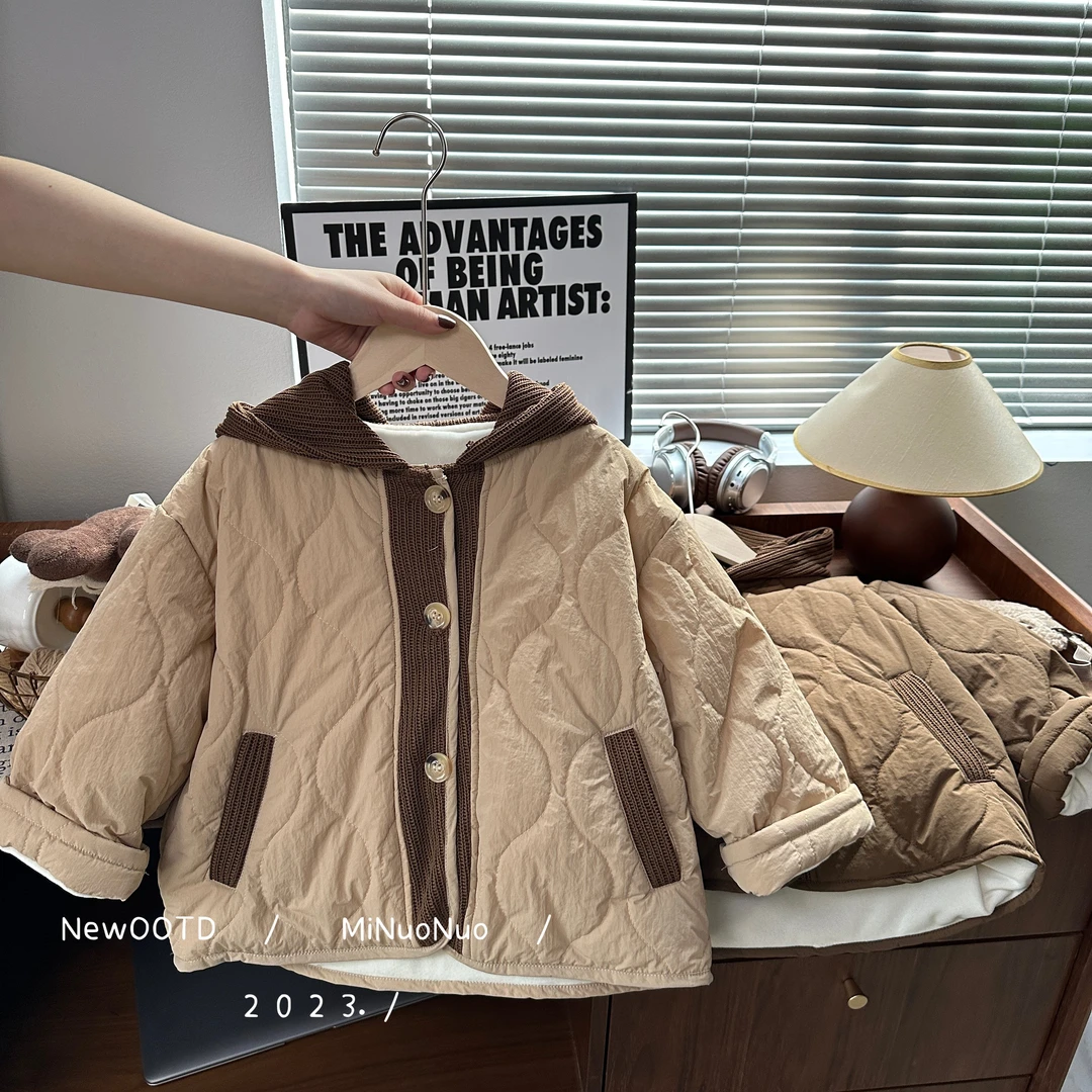 男女宝宝加厚外套韩版冬季男童休闲保暖时尚外套D23056