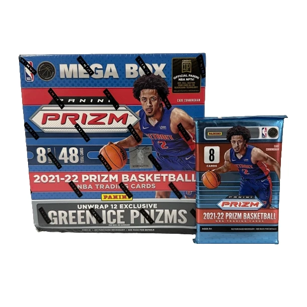 21-22 Panini Prizm Mega 绿碎冰 篮球球星卡盒 拆包拆盒