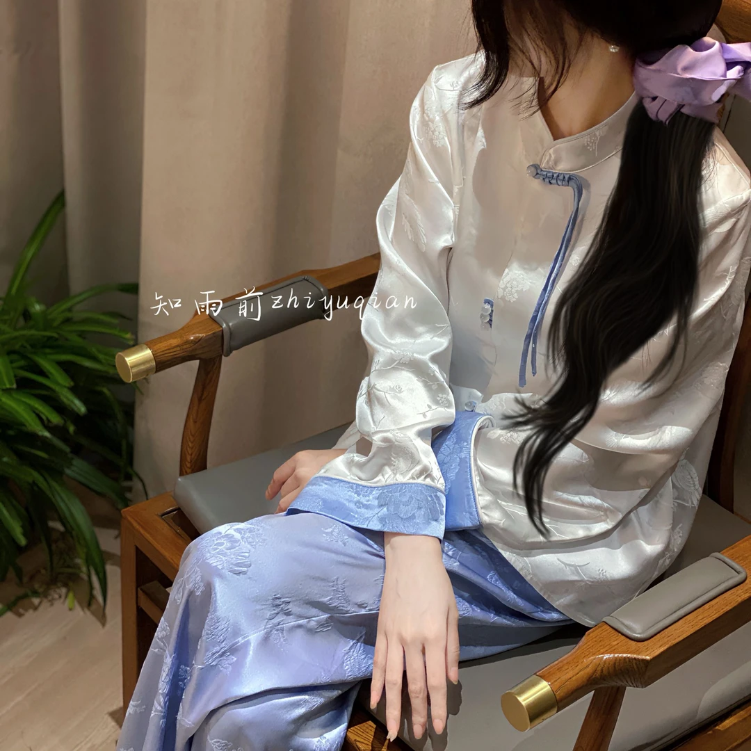 【知雨前】真丝服饰秒拍链接2024桑蚕丝