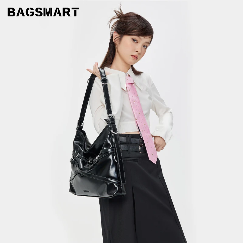 【bagsmart】荆棘玫瑰托特包单肩女包简约潮流大容量通勤包女士新秋