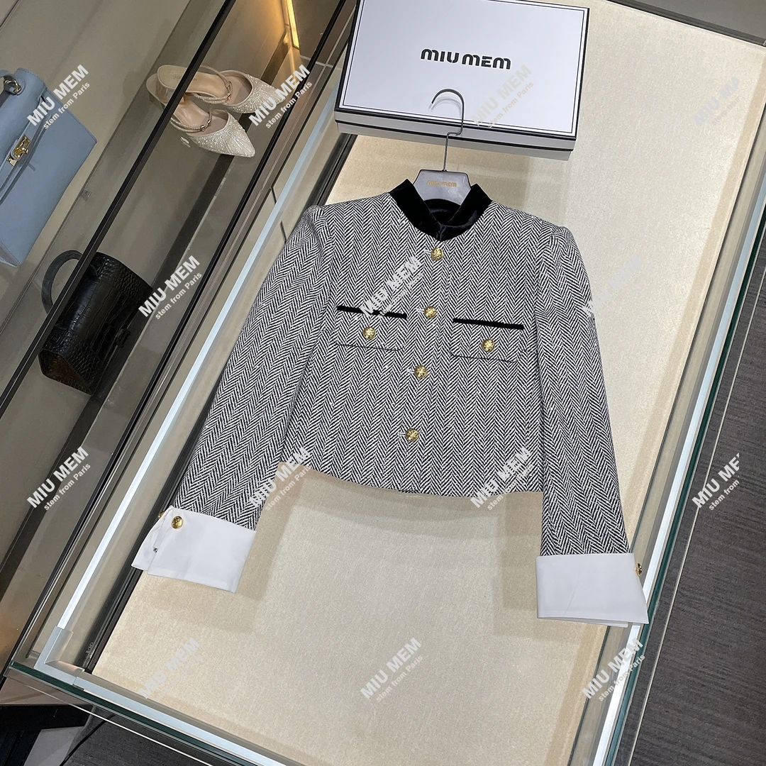 MIUMEM 现货 秋冬韩版小香风高奢贵气外套女百搭上衣DY5109