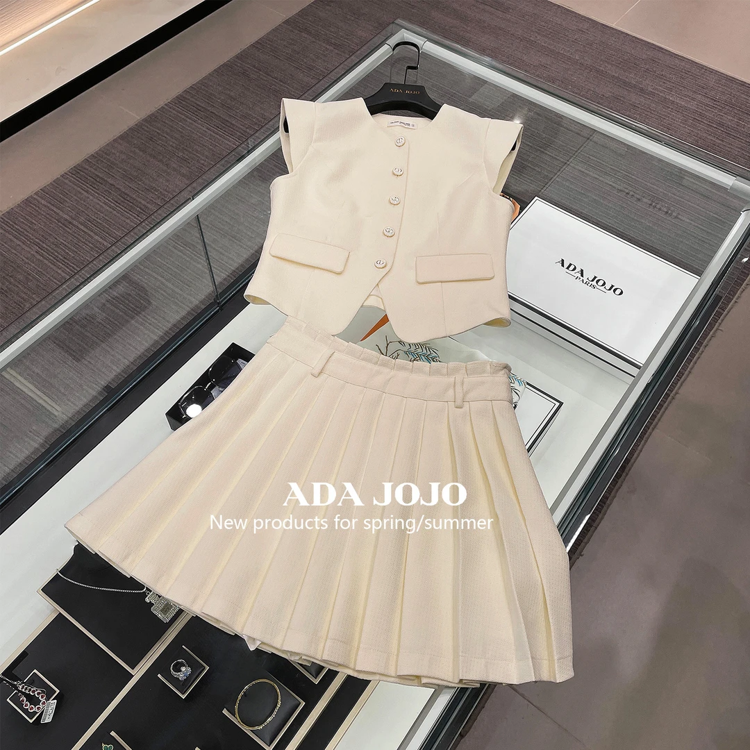 时尚休闲夏季重工刺绣套装上衣半裙DY1821