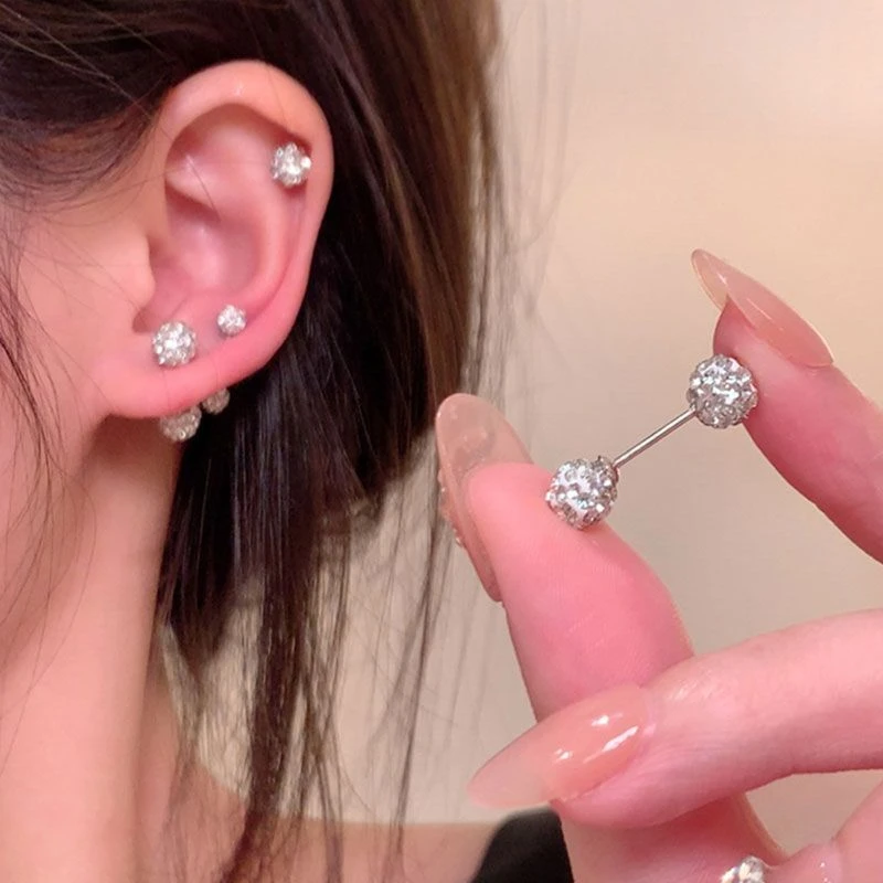 925银针养耳洞耳钉小众高级感简约时尚气质设计感饰品女