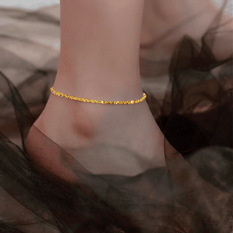 不掉色波光粼粼满天星足链时尚百搭轻奢小众网红脚饰品