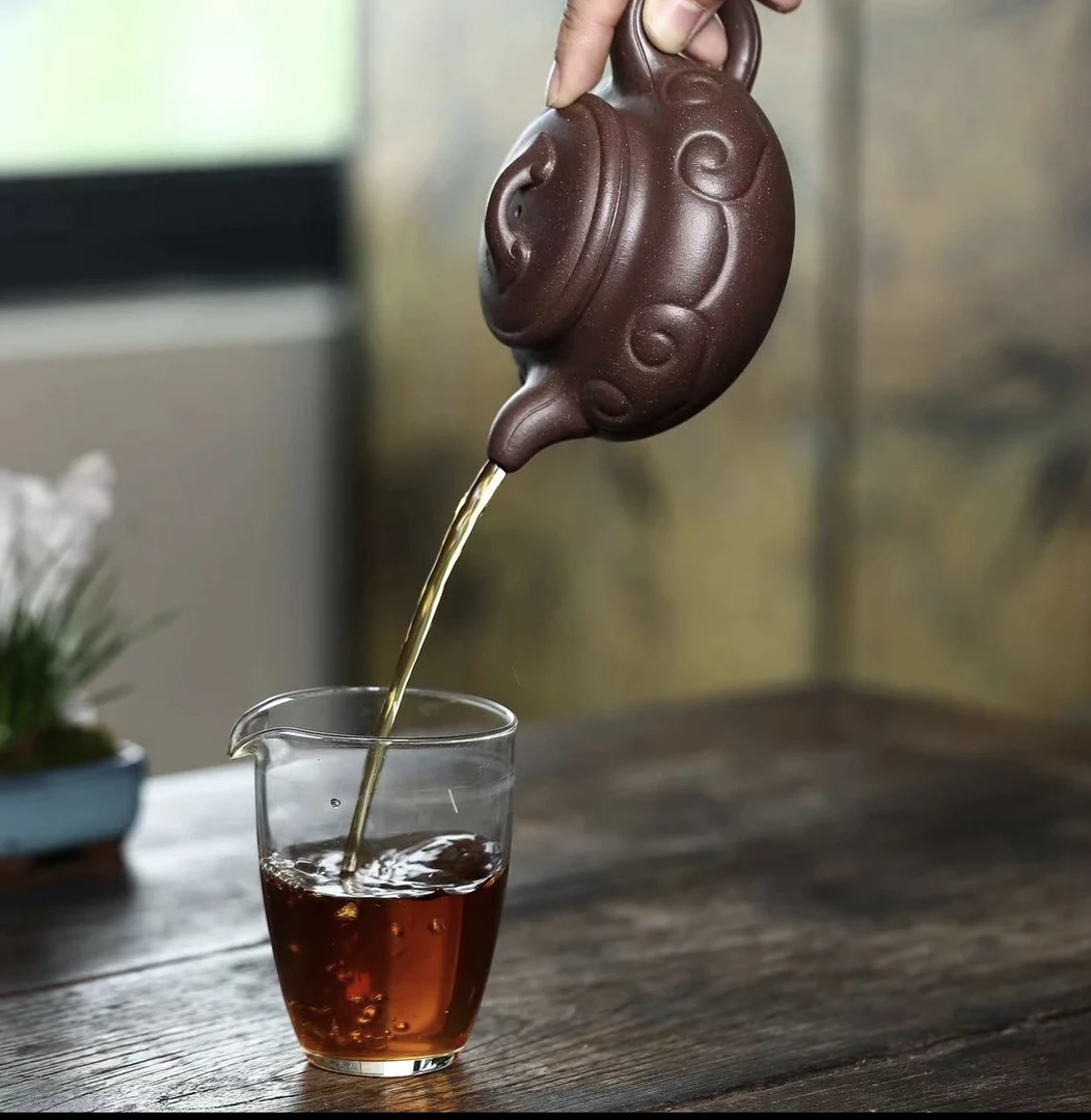 原矿天青仿古如意壶260cc