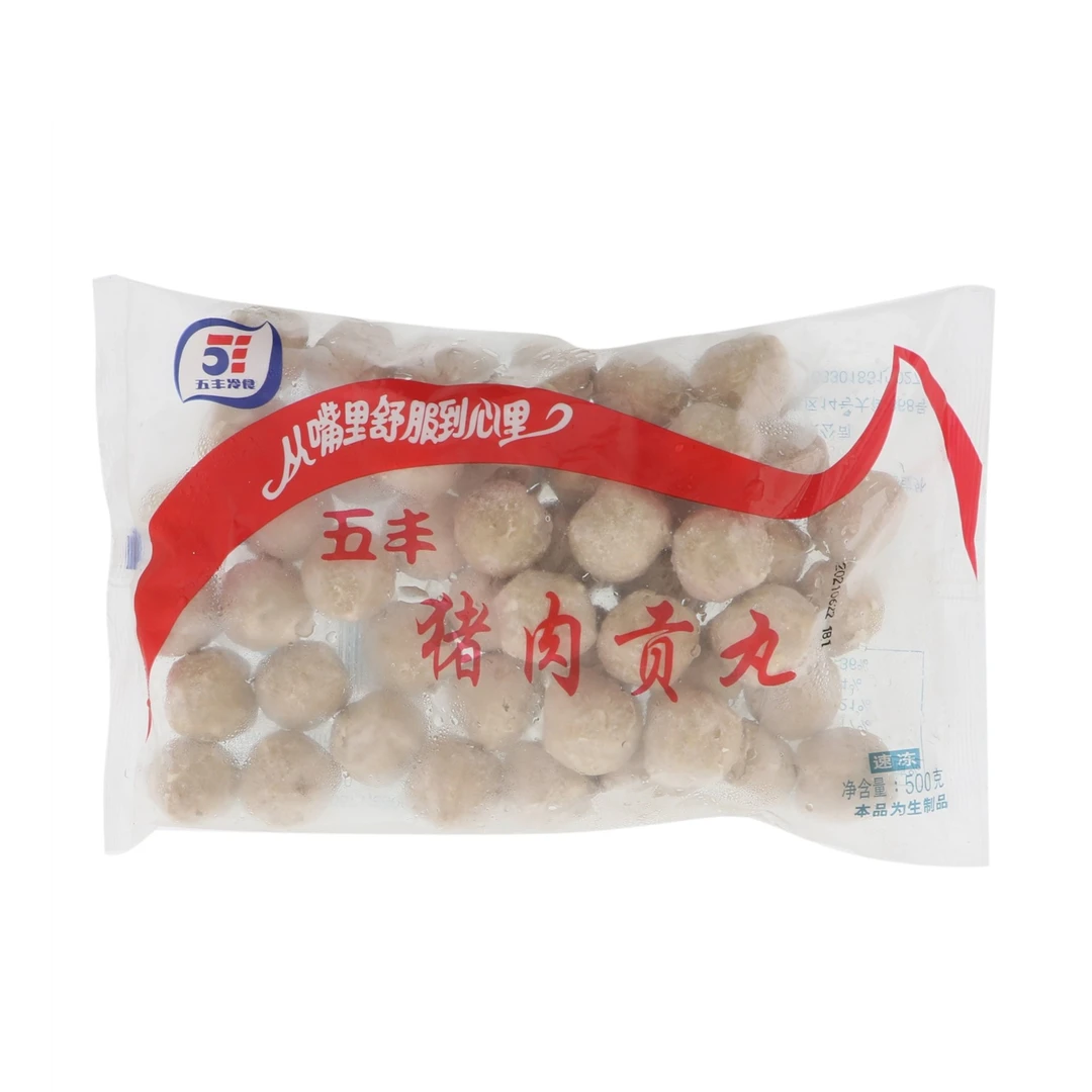 五丰冷食猪肉贡丸500g