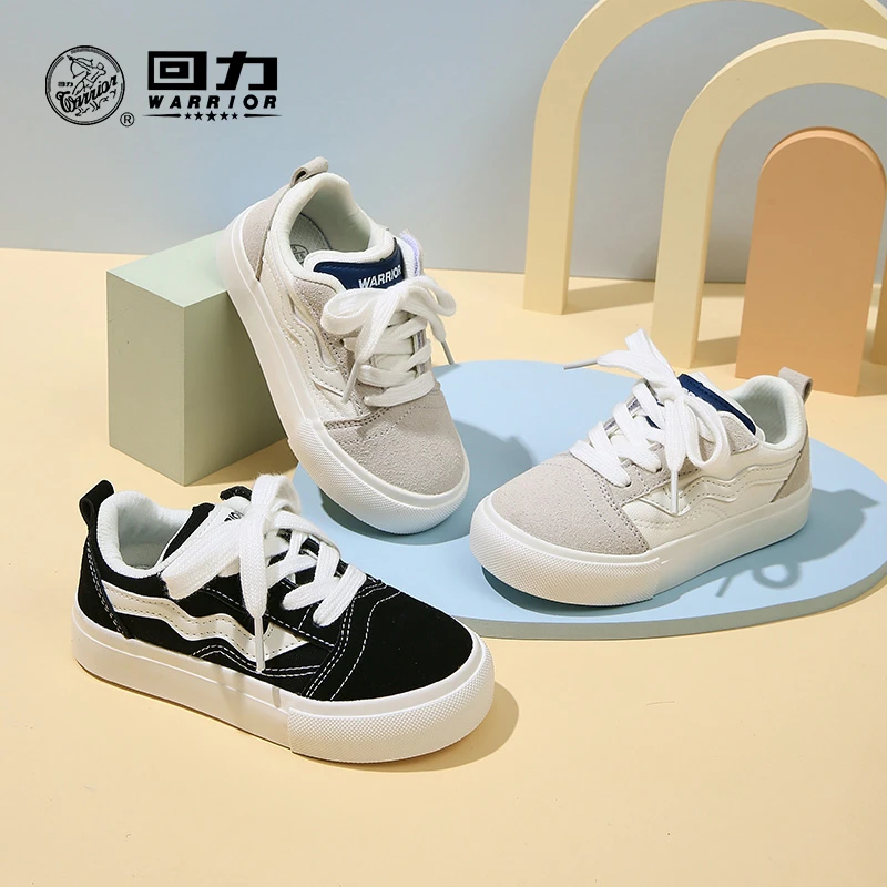 Warrior/回力MX儿童帆布鞋2023春秋男童运动鞋女童布鞋WZTH-1144