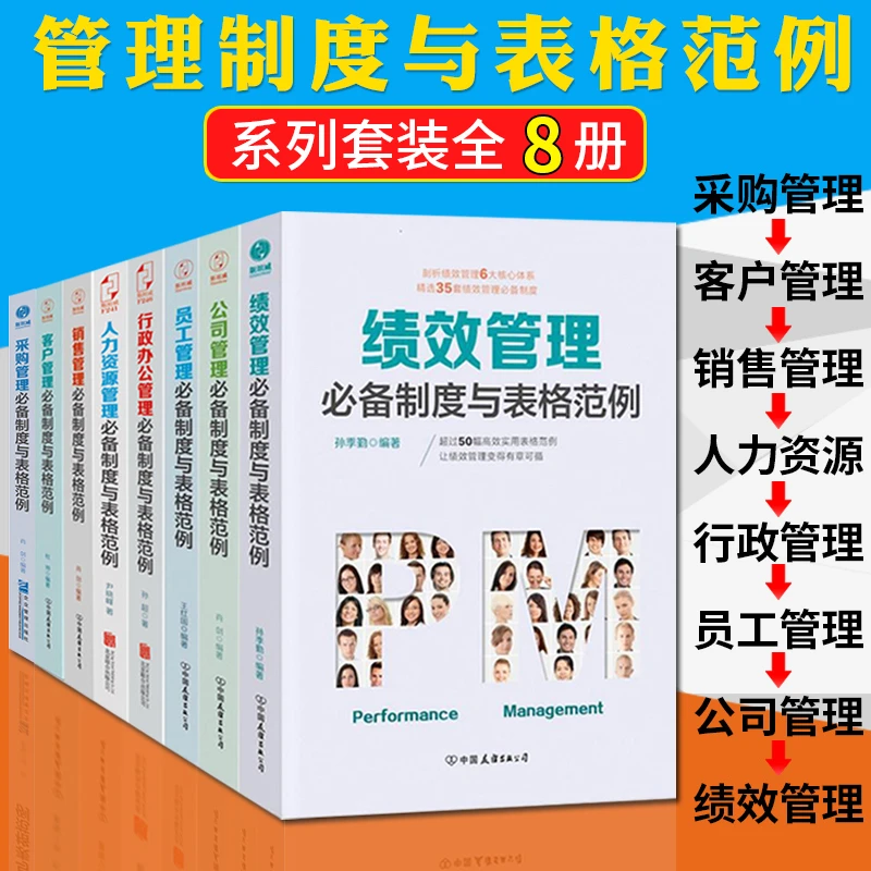公司管理系列(全8册)绩效管理制度人力资源六大模块管理者书籍