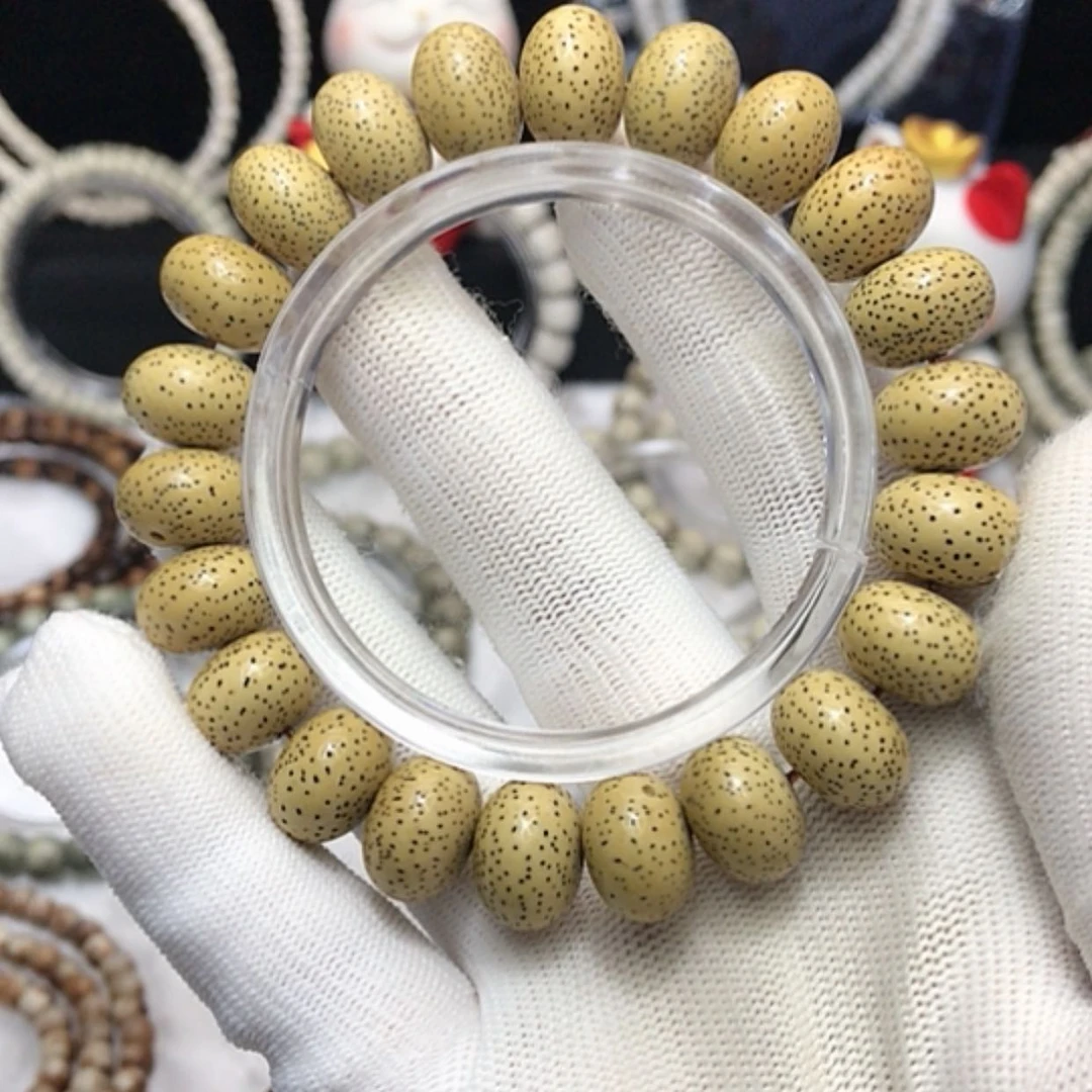 【闪购商品】星月菩提手串小*嘴鸡油黄月朗星稀苹果珠14*10mm