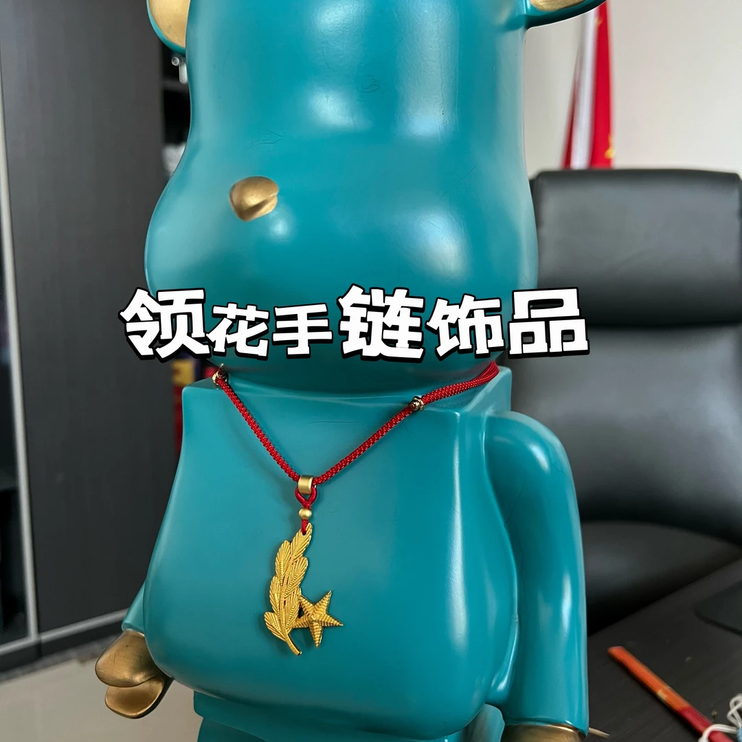 锌合金布艺项链 橄榄枝领花手工项链兵哥哥送军嫂七夕情人节礼物