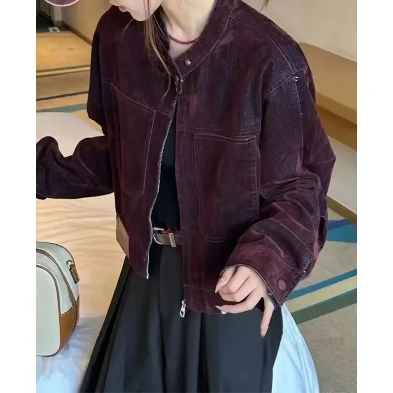 时尚设计感牛仔外套女短款复古百搭夹克春秋外搭