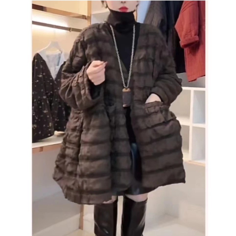 欧货2024秋季新款娃娃衫时尚设计感洋气宽松V领褶褶外套女显瘦潮