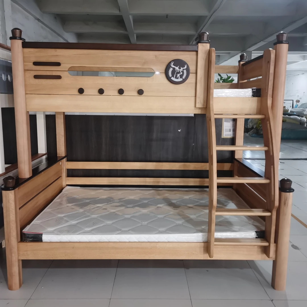 高低子母床双层床实木床子母床上下床侧卧子母床