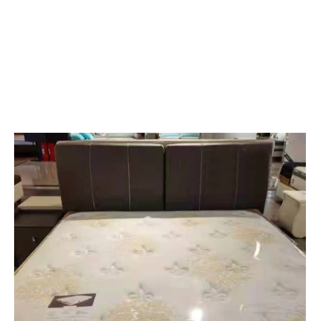 卧室软床皮床深色皮床