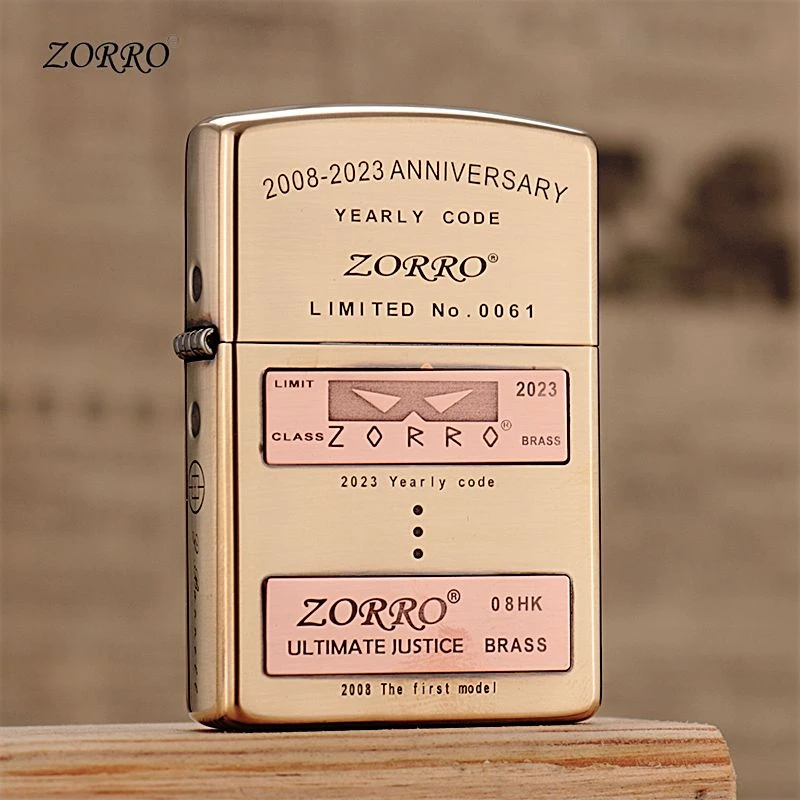 ZORRO佐罗二代煤油打火机限量防风创意巴雷特联名荣耀版紫铜收藏