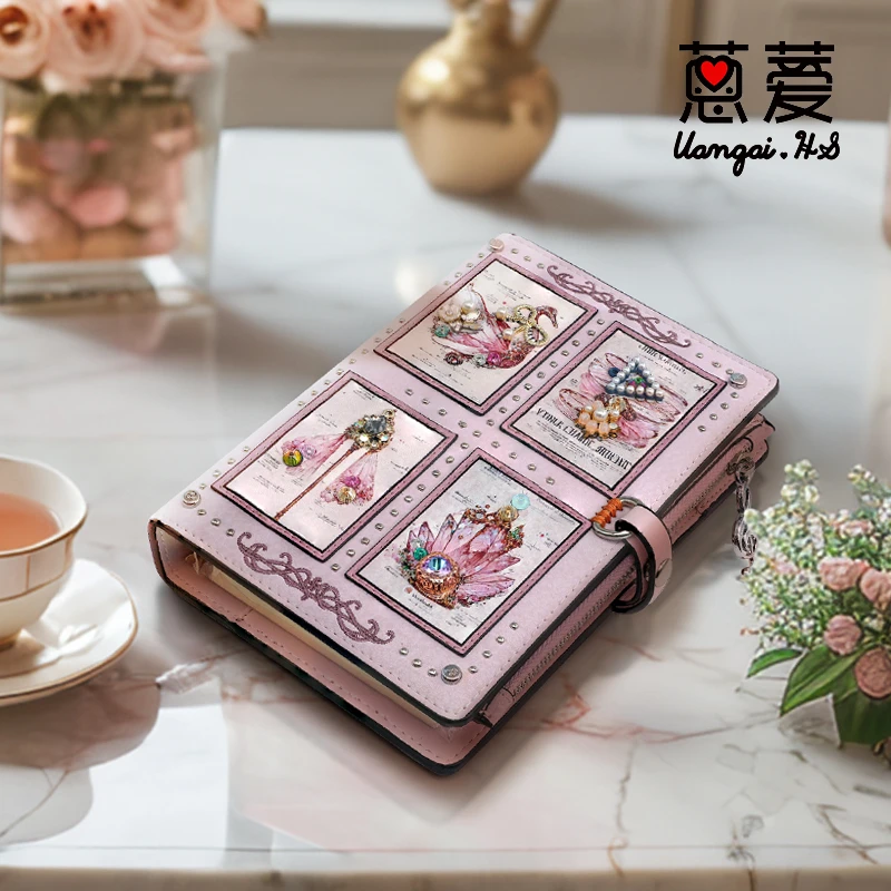 SweetRose蒽薆 原创设计复古洛可可猫咪手账本 笔记本商务记事本