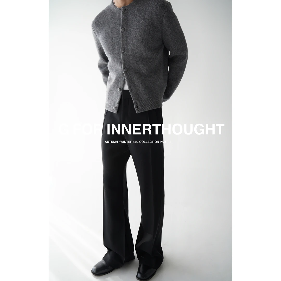 G FOR INNERTHOUGHT|双面双层空转立体织厚款空气感羊毛开衫外套