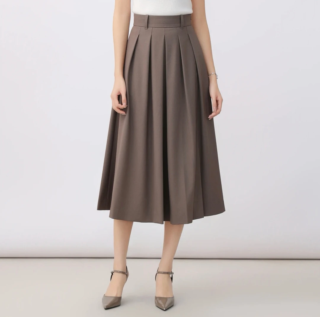 【商场同款】2024秋季新款高腰优雅气质中长款气质百搭半身裙120037