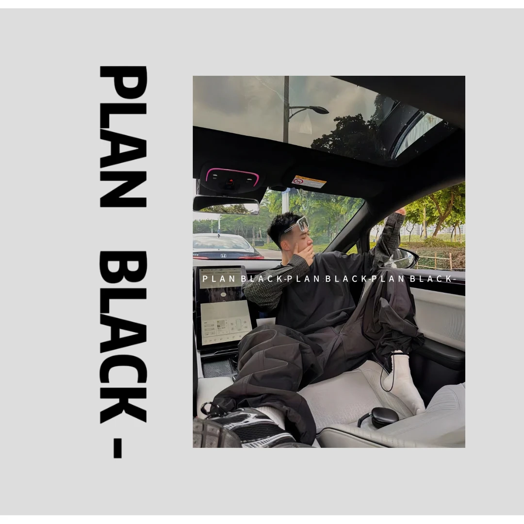 RICH陈发财【格紋衬衫】秋季潮牌时尚小领口格子拼接假两件长袖3376