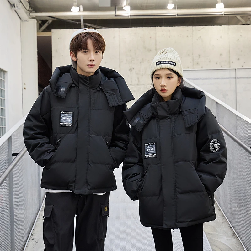 82103情侣装加厚冬季外套女2023年新款韩版加绒加厚宽松秋冬外套