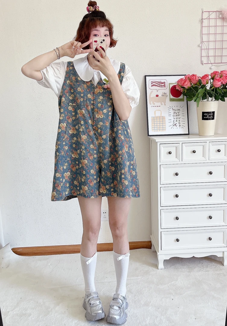 【仙女之恋】韩系可以显瘦背带裤87003