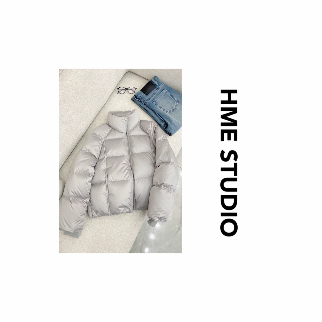 【HME】（云朵泡芙）90白鹅绒·秋冬 优雅时尚 百搭 短款羽绒服外套