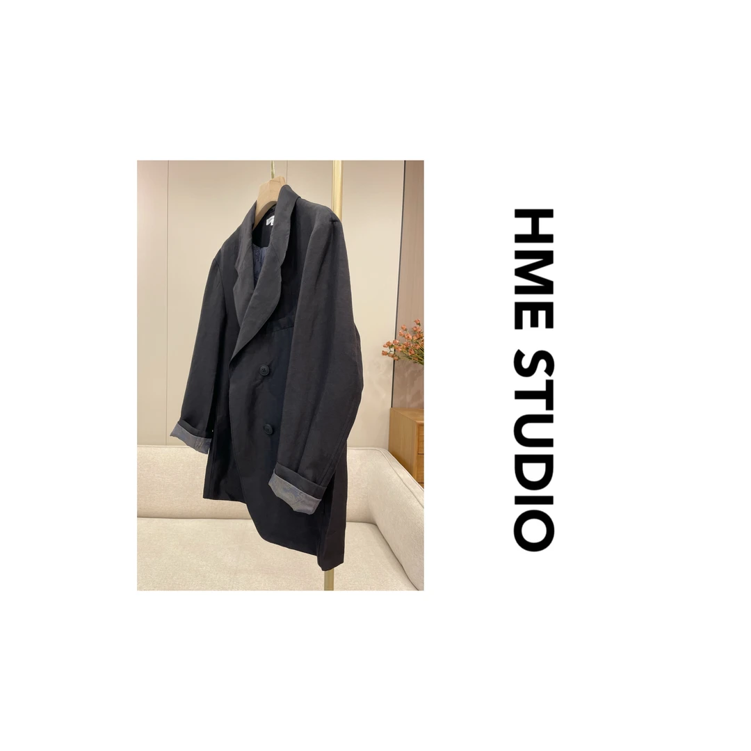 【HME】设计师款-亚麻满满 GAO级质感时尚百搭廓形麻料气质西装外套
