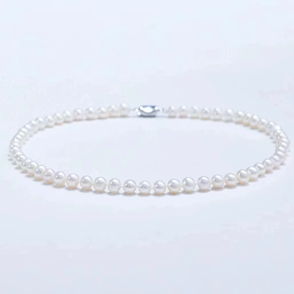 【无核小‘澳白’】淡水无核时尚气质百搭珍珠项链6-8mm