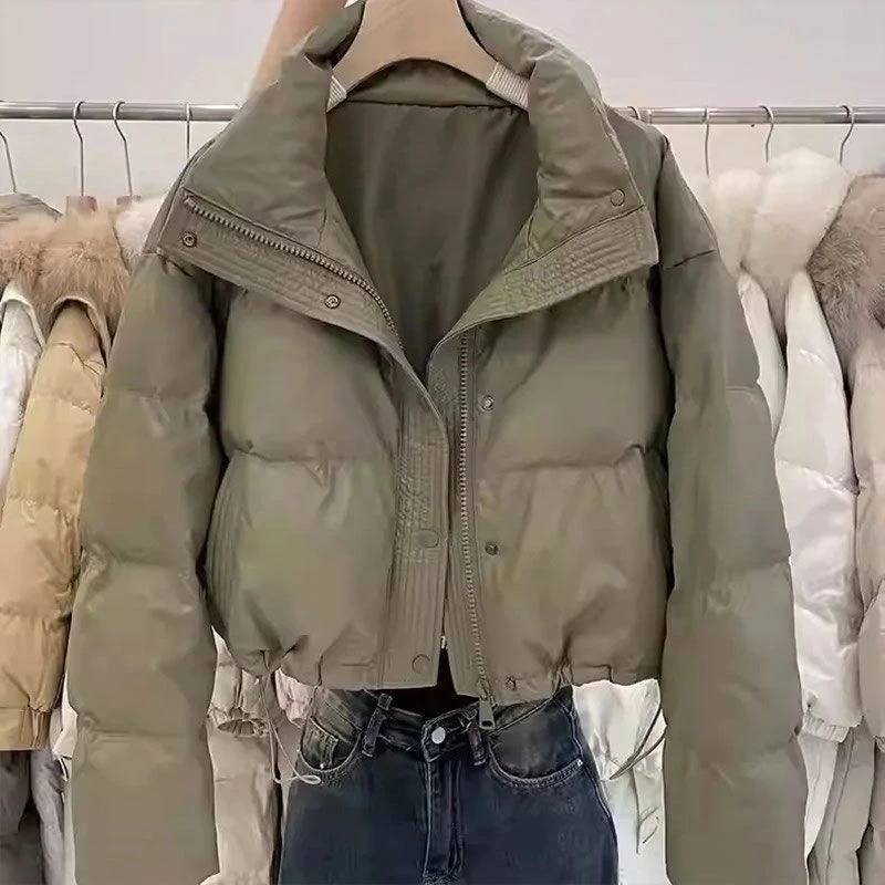 韩版时尚冬装新款棉衣棉服短款夹棉宽松外套加厚保暖棉袄面包服女