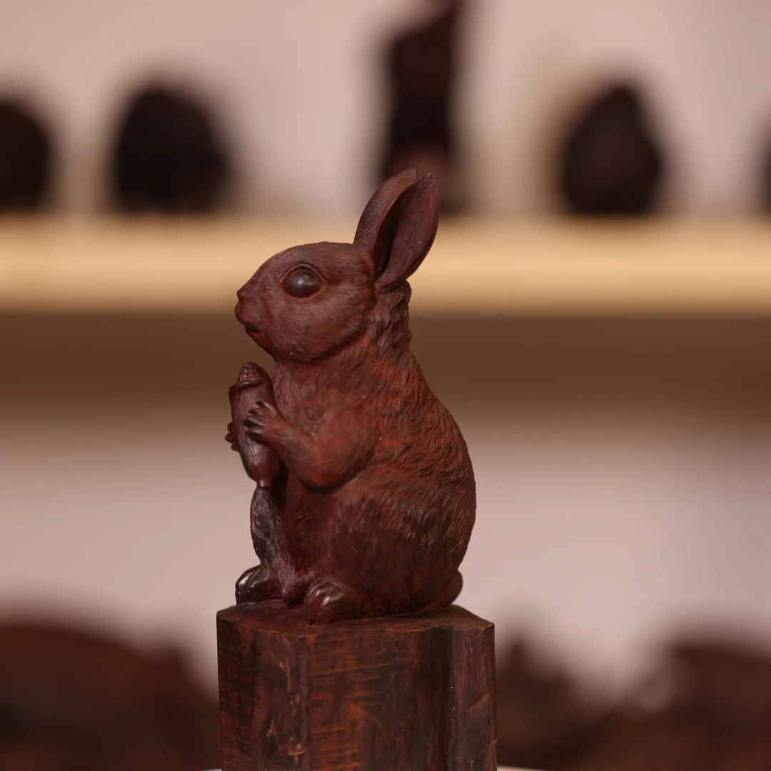 十二生肖-兔（印度小叶紫檀）