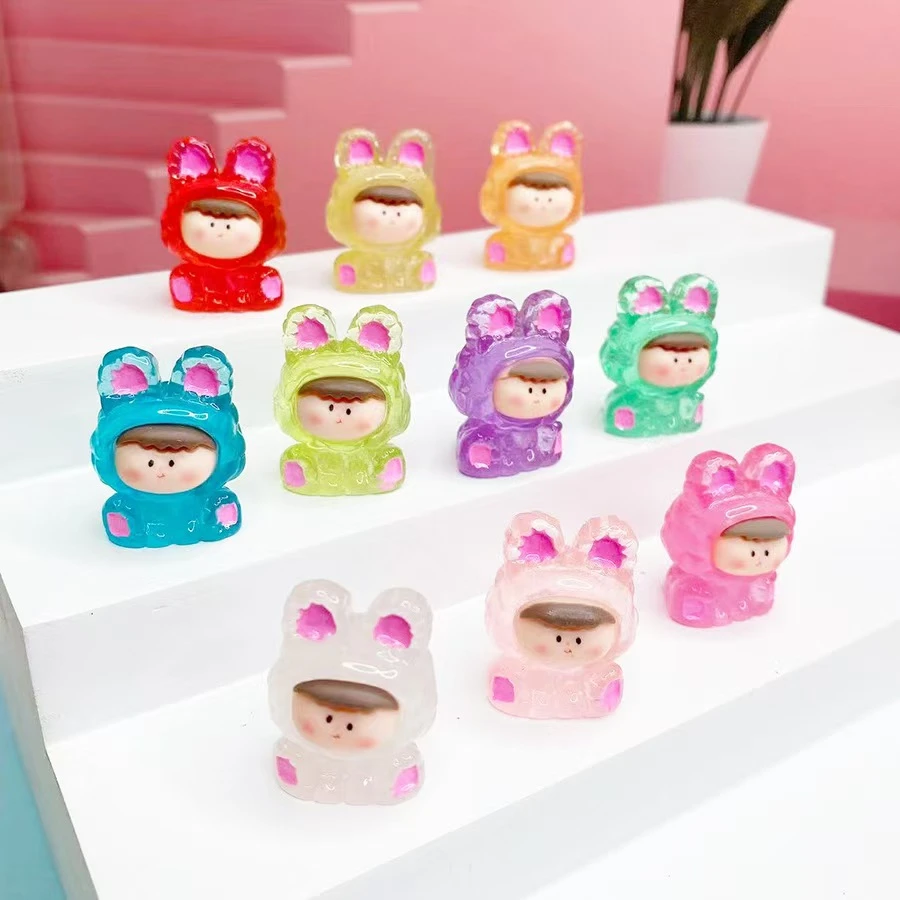 创意可爱DIY卡通中号夜光立体李四萌粒摆件饰品配件材料