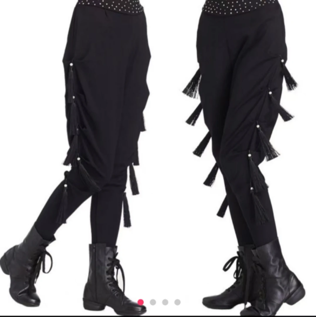 广场舞日常百搭流苏裤